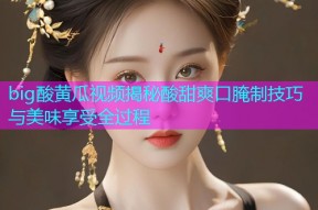 big酸黄瓜视频揭秘酸甜爽口腌制技巧与美味享受全过程