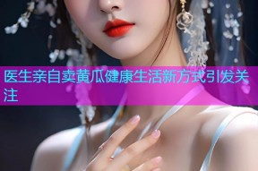 医生亲自卖黄瓜健康生活新方式引发关注