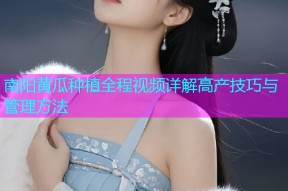南阳黄瓜种植全程视频详解高产技巧与管理方法